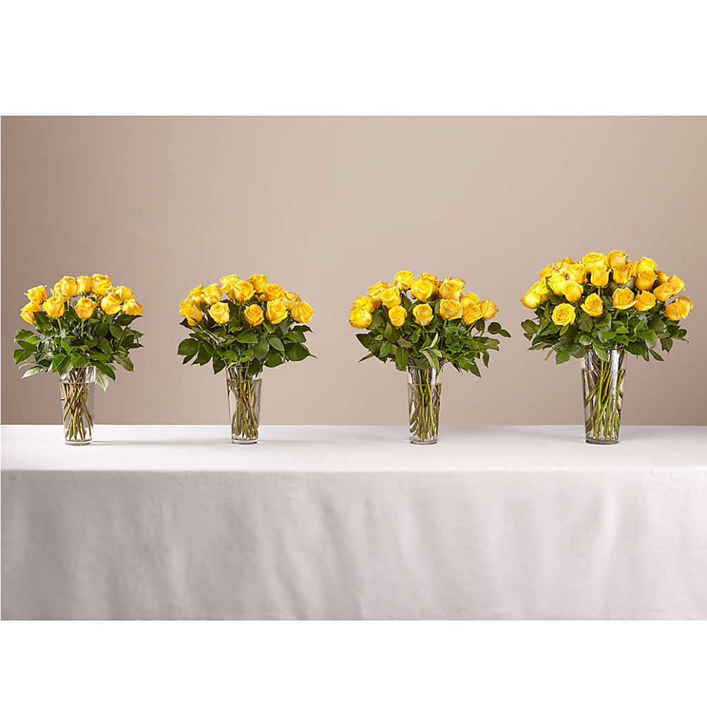 Long Stem Yellow Rose Bouquet –  One Of A Kind Designs, Bakersfield CA